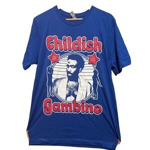 Childish Gambino This Is America Tour 2018 Graphic T Shirt Blue Men's Large NWOT
